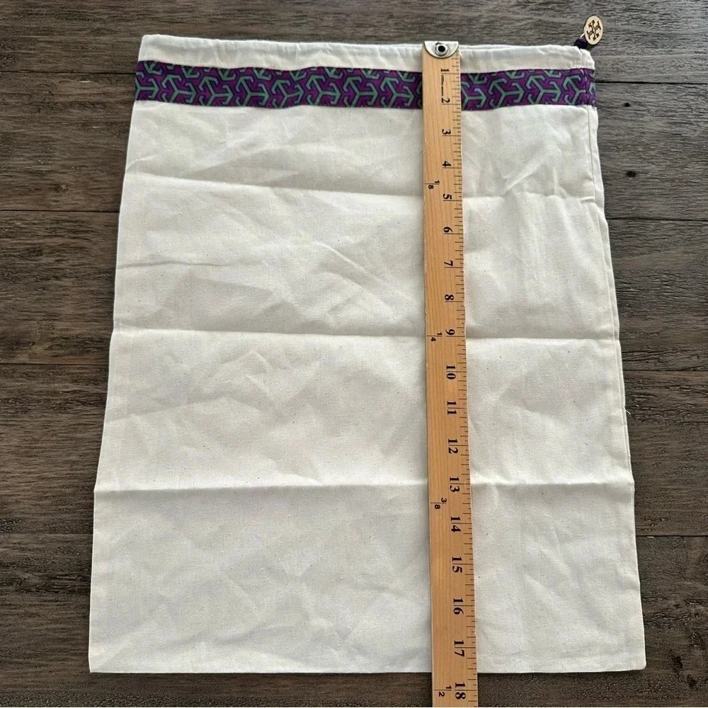 Tory Burch Dust Bag Cover Rectangular Handbag Purse Travel‎ Drawstring Linen